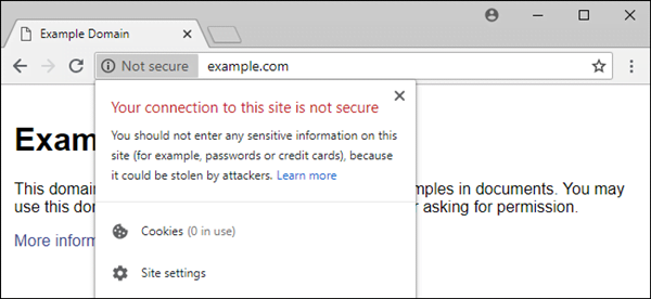 status not secured pada url web karena sertifikat ssl/tls expired